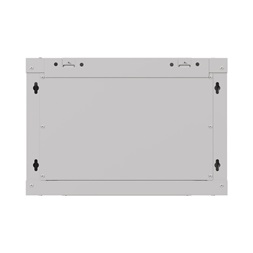 Lanberg WF03-5306-10S 19" 6U SZÉL:540mm MÉLY:350mm MAG:370mm lapraszerelt üvegajtós szürke fali rack szekrény