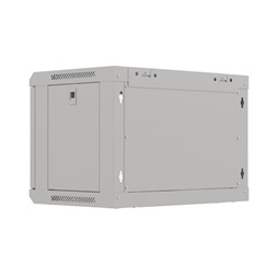 Lanberg WF03-5306-10S 19" 6U SZÉL:540mm MÉLY:350mm MAG:370mm lapraszerelt üvegajtós szürke fali rack szekrény