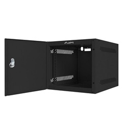 Lanberg WF10-2304-00B 10" 4U SZÉL:280mm MÉLY:310mm MAG:247mm lapraszerelt fémajtós fekete fali rack szekrény