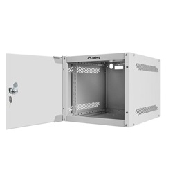 Lanberg WF10-2304-10S 10" 4U SZÉL:280mm MÉLY:310mm MAG:247mm lapraszerelt üvegajtós szürke fali rack szekrény