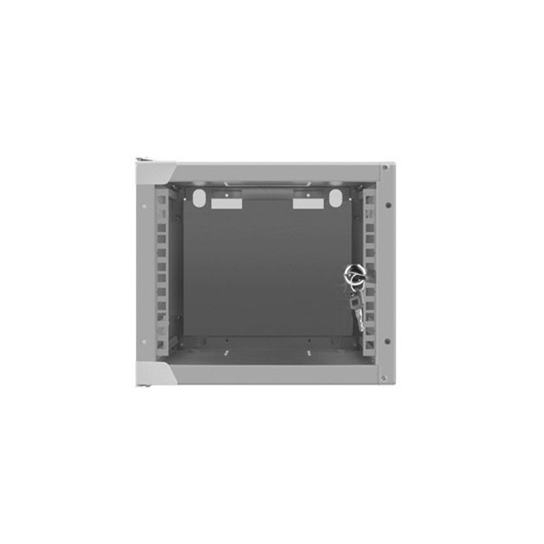 Lanberg WF10-2304-10S 10" 4U SZÉL:280mm MÉLY:310mm MAG:247mm lapraszerelt üvegajtós szürke fali rack szekrény