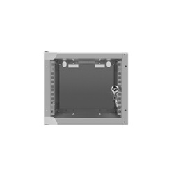Lanberg WF10-2304-10S 10" 4U SZÉL:280mm MÉLY:310mm MAG:247mm lapraszerelt üvegajtós szürke fali rack szekrény