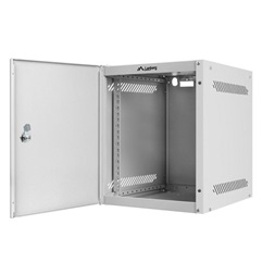 Lanberg WF10-2306-00S 10" 6U SZÉL:280mm MÉLY:310mm MAG:336mm lapraszerelt fémajtós szürke fali rack szekrény