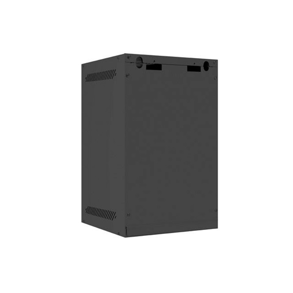 Lanberg WF10-2309-10B 10" 9U SZÉL:280mm MÉLY:310mm MAG:469mm lapraszerelt üvegajtós fekete fali rack szekrény