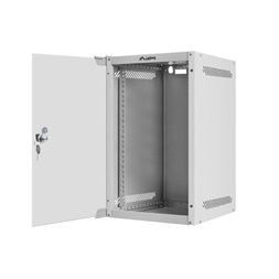 Lanberg WF10-2309-10S 10" 9U SZÉL:280mm MÉLY:310mm MAG:469mm lapraszerelt üvegajtós szürke fali rack szekrény