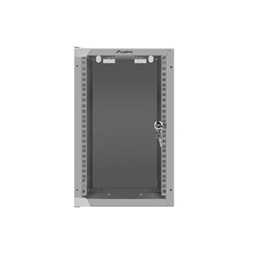 Lanberg WF10-2309-10S 10" 9U SZÉL:280mm MÉLY:310mm MAG:469mm lapraszerelt üvegajtós szürke fali rack szekrény