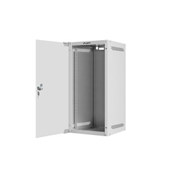 Lanberg WF10-2312-10S 10" 12U SZÉL:280mm MÉLY:310mm MAG:603mm lapraszerelt üvegajtós szürke fali rack szekrény