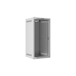 Lanberg WF10-2312-10S 10" 12U SZÉL:280mm MÉLY:310mm MAG:603mm lapraszerelt üvegajtós szürke fali rack szekrény