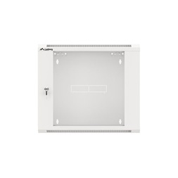 Lanberg WFFA-5409-10S 19" 9U SZÉL:570mm MÉLY:450mm MAG:500mm lapraszerelt üvegajtós szürke fali rack szekrény