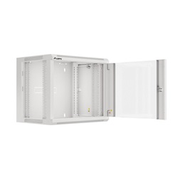 Lanberg WFFA-5409-10S 19" 9U SZÉL:570mm MÉLY:450mm MAG:500mm lapraszerelt üvegajtós szürke fali rack szekrény