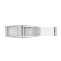 Lanberg WFFA-5604-10S 19" 4U SZÉL:570mm MÉLY:600mm MAG:277mm lapraszerelt üvegajtós szürke fali rack szekrény