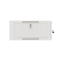 Lanberg WFFA-5604-10S 19" 4U SZÉL:570mm MÉLY:600mm MAG:277mm lapraszerelt üvegajtós szürke fali rack szekrény