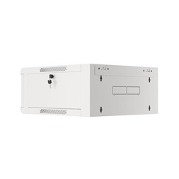 Lanberg WFFA-5604-10S 19" 4U SZÉL:570mm MÉLY:600mm MAG:277mm lapraszerelt üvegajtós szürke fali rack szekrény