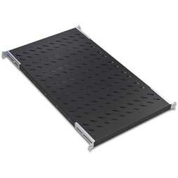 Lande LN-RAF-SBT-D800-BL-UNV 19" 570 mm mély 4 ponton rögzíthető fekete polc