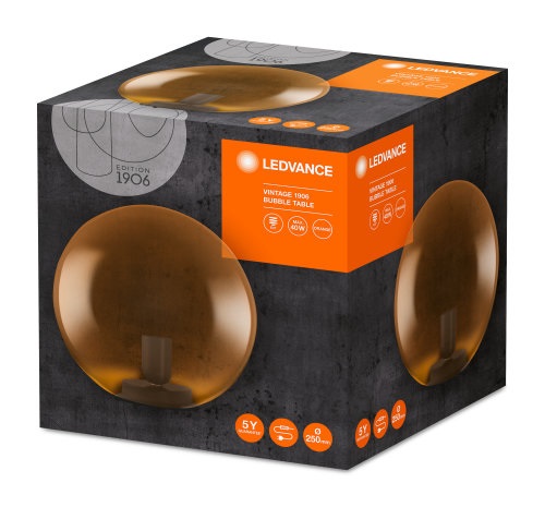 Ledvance Vintage 1906 Bubble 250 mm/max. 60W/1xE27 narancssárga asztali lámpa