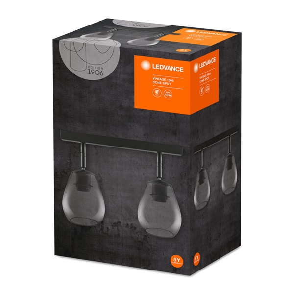 Ledvance Vintage 1906 Cone max. 60W/2xE27/IP20 füstüveg fali/mennyezeti spot lámpa