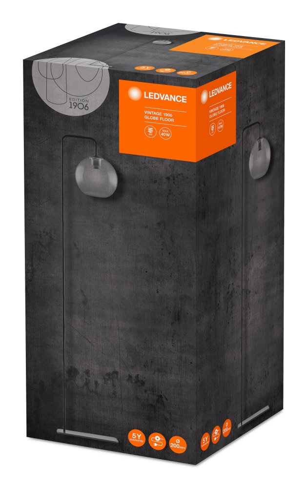 Ledvance Vintage 1906 Globe 200 mm/max. 60W/1xE27/154 cm magas állólámpa