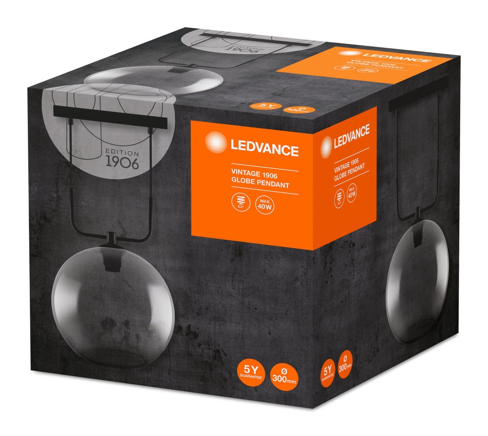 Ledvance Vintage 1906 Globe 300 mm/max. 60W/1xE27/131 cm magas függesztett lámpa