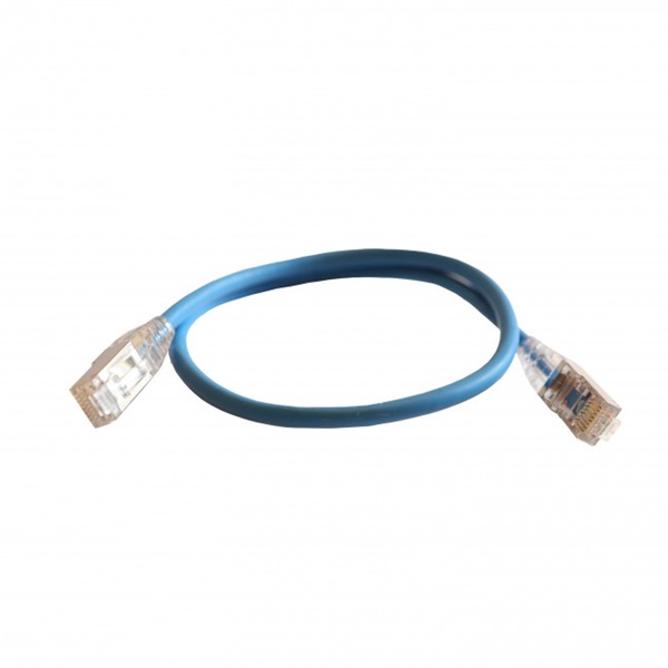 Legrand 051540 RJ45-RJ45 Cat6 árnyékolt (F/UTP) LSZH (LSOH) 0,5 méter kék d: 4,2mm AWG28 LCS3 patch kábel