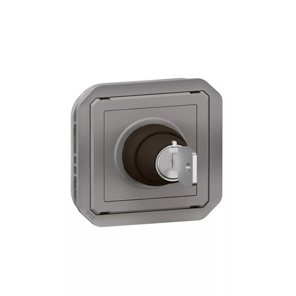 Legrand 069534L Plexo 55 2 állású szürke kulcsos kapcsoló