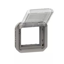 Legrand 069580L Plexo 55 Program Mosaic adapter füstszínű csapófedéllel, szürke