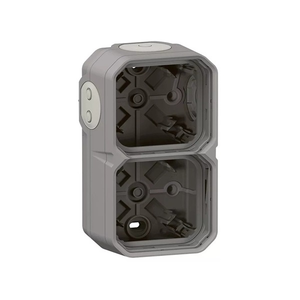 Legrand 069672L Plexo 55 falon kívüli 2-es doboz, membrános, szürke