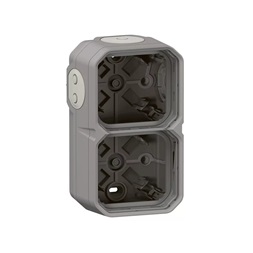 Legrand 069672L Plexo 55 falon kívüli 2-es doboz, membrános, szürke