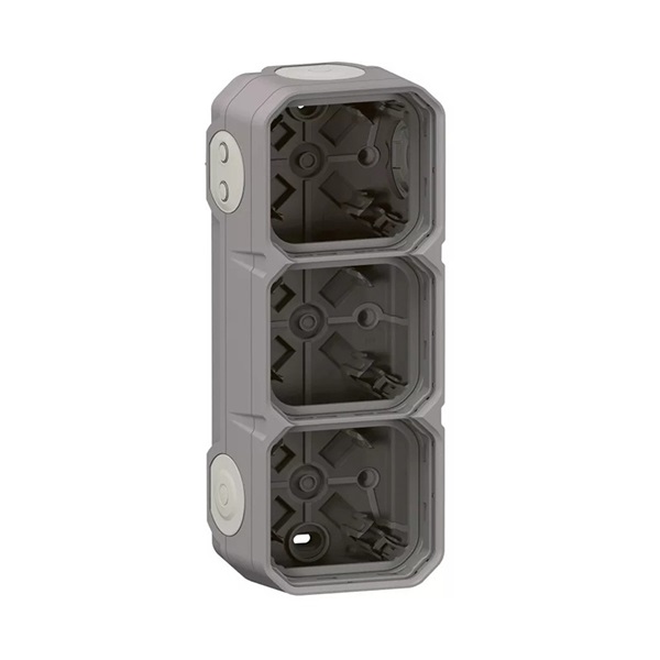 Legrand 069680L Plexo 55 falon kívüli 3-as doboz, membrános, szürke