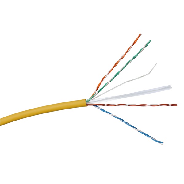 Legrand 632745 Cat6A árnyékolatlan (U/UTP) 2x4 érpár (AWG23) LSZH (LSOH) sárga Eca 500m-kábeldob Linkeo C fali kábel