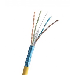 Legrand 632746 Cat6A árnyékolt (F/UTP) 2x4 érpár (AWG24) PVC sárga Eca 500m-kábeldob Linkeo C fali kábel