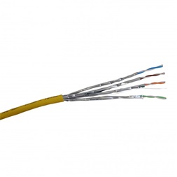 Legrand 632747 Cat6A árnyékolt (U/FTP) 2x4 érpár (AWG24) LSZH (LSOH) sárga Eca 500m-kábeldob Linkeo C fali kábel