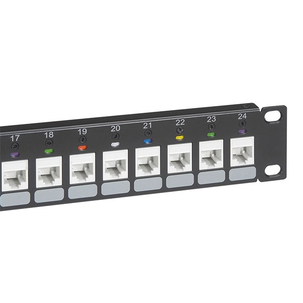 Legrand 632792 1U-19 colos patch panel árnyékolatlan (UTP) vagy árnyékolt (STP) keystone port fogadására