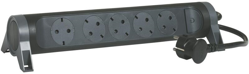 Legrand 694532 1,5m vezetékkel forgatható fekete 5x2P+F elosztósor