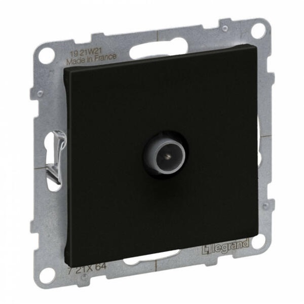 Legrand 721464 Suno TV 1-kimenet süllyesztett 1.5dB/860MHz fekete 1.5dB/2150MHz végzáró