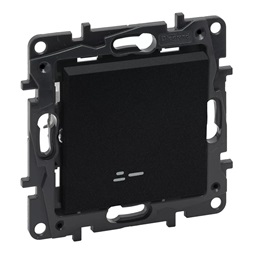 Legrand 863516B Niloé Step váltókapcsoló jelzőfénnyel, 10AX, fekete