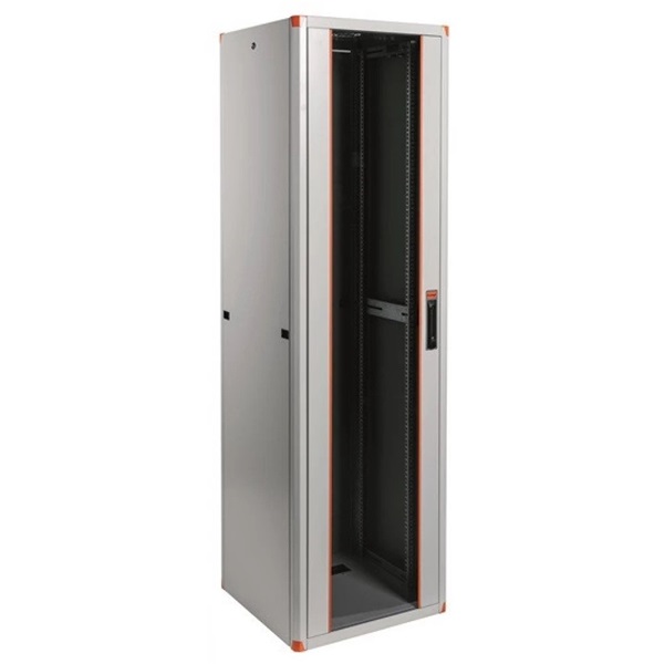 Legrand EVO26U6080 19" 26U 600x800x1285 biztonsági üvegajtós hálózati állószekrény komplett Evoline