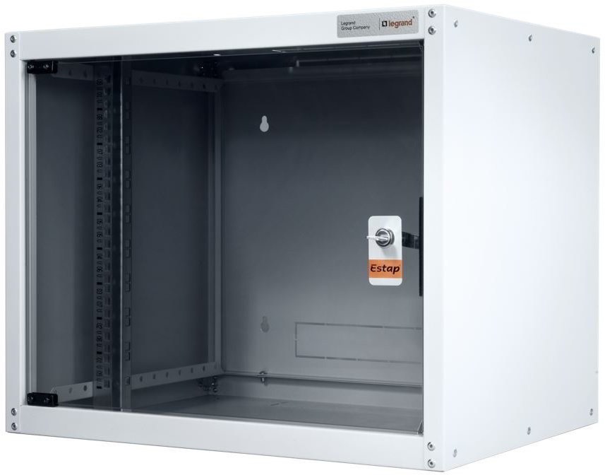 Legrand EVO9U6045 19" 9U SZÉL:600 MÉLY:450 MAG:495 hálózati faliszekrény komplett Evoline