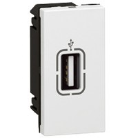 Legrand 078746 Program Mosaic elővezetékezett 1 modulos fehér USB aljzat