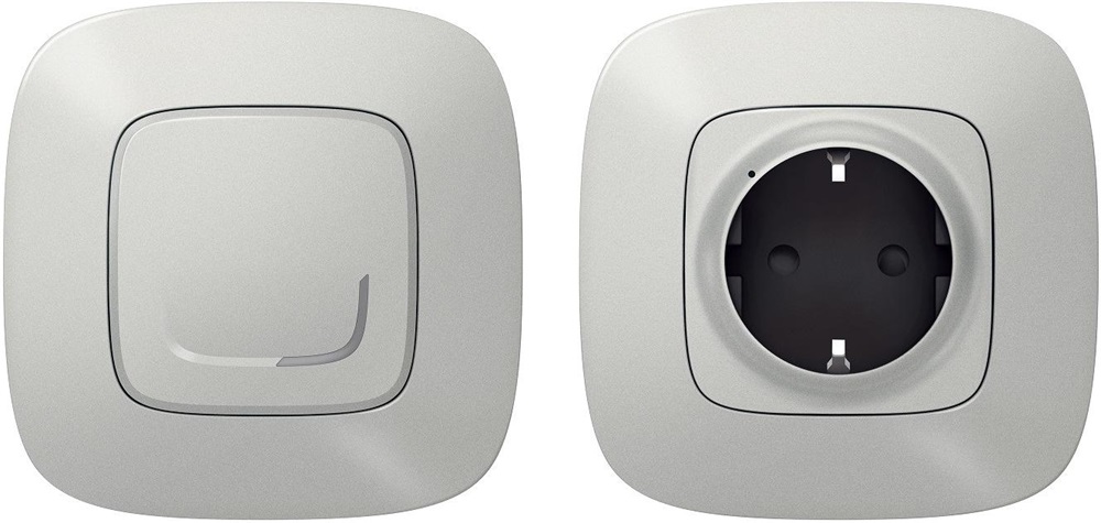 Legrand Valena Allure Netatmo Párosított szett: 1 intelligens csatlakozóaljzat + 1 vezeték nélküli kapcsoló alumínium