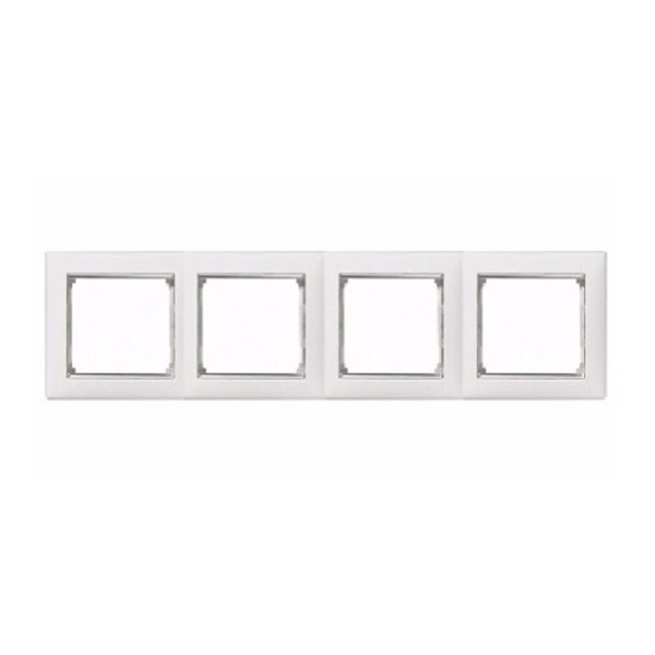 Legrand 770494 Valena Life 4-es fehér-króm keret