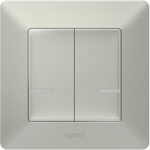 Legrand Valena Life Netatmo Vezeték nélküli kapcsoló - kettős egypólusú alumínium