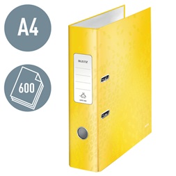 Leitz 180 fok Wow A4 8cm sárga iratrendező