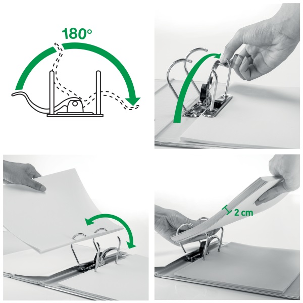 Leitz 180 fok Wow A4 8cm sárga iratrendező