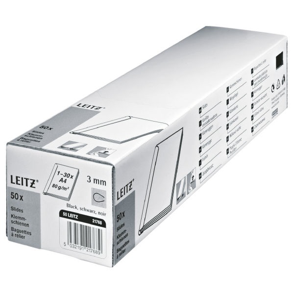 Leitz 3mm 50db-os átlátszó iratsín