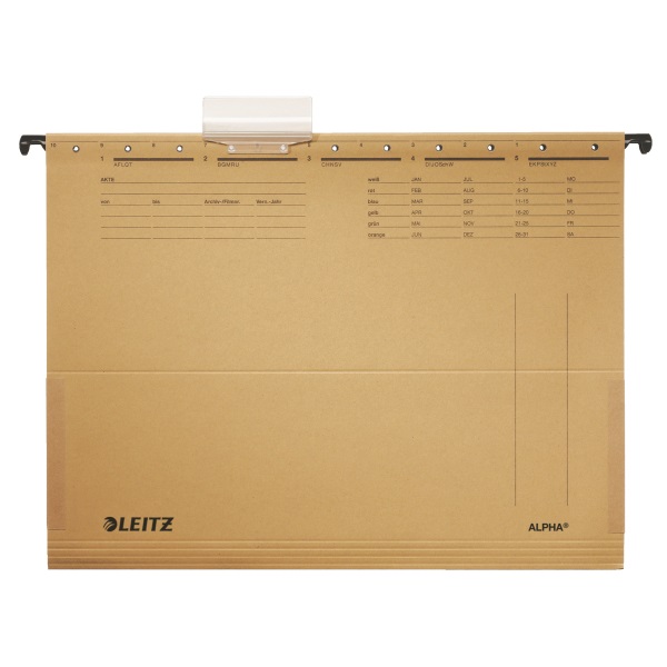 Leitz Alpha A4 oldalt zárt 25db/cs natúr függőmappa