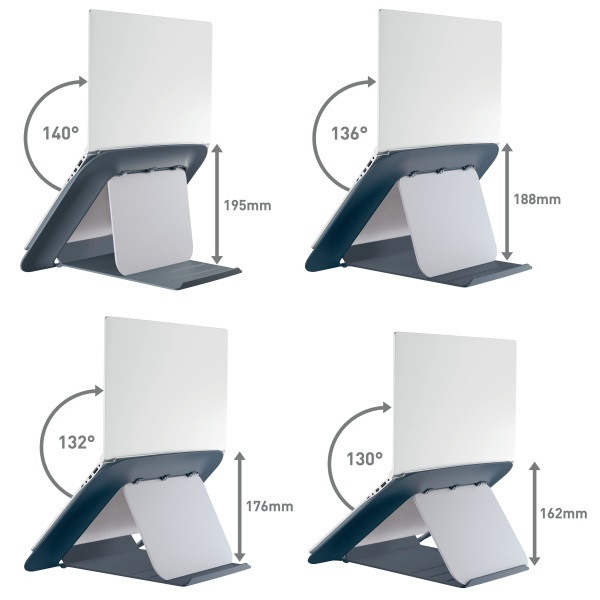 Leitz COSY Ergo 13"-17" bársony szürke laptop állvány