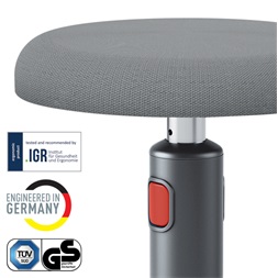 Leitz COSY Ergo Active bársony szürke ergonomikus ülő-álló szék