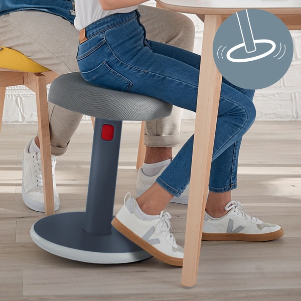 Leitz COSY Ergo Active bársony szürke ergonomikus ülő-álló szék