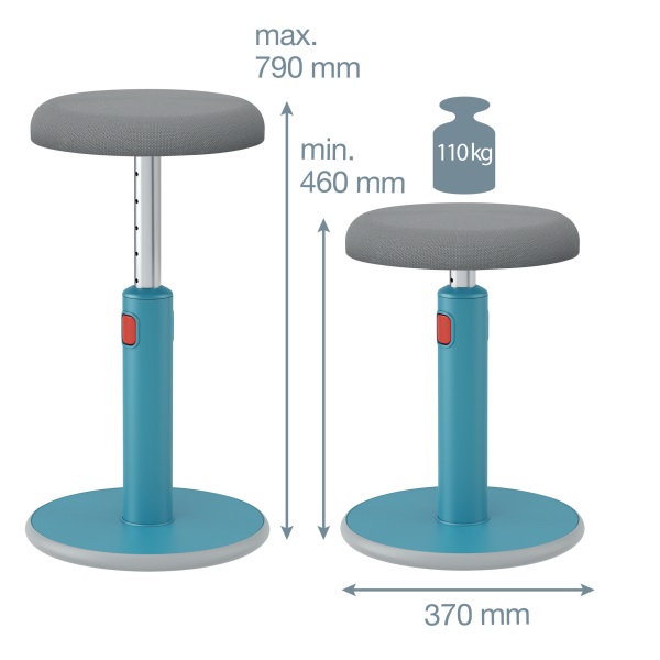 Leitz COSY Ergo Active nyugodt kék ergonomikus ülő-álló szék