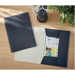 Leitz COSY Soft touch A4 bársony szürke gumis karton mappa